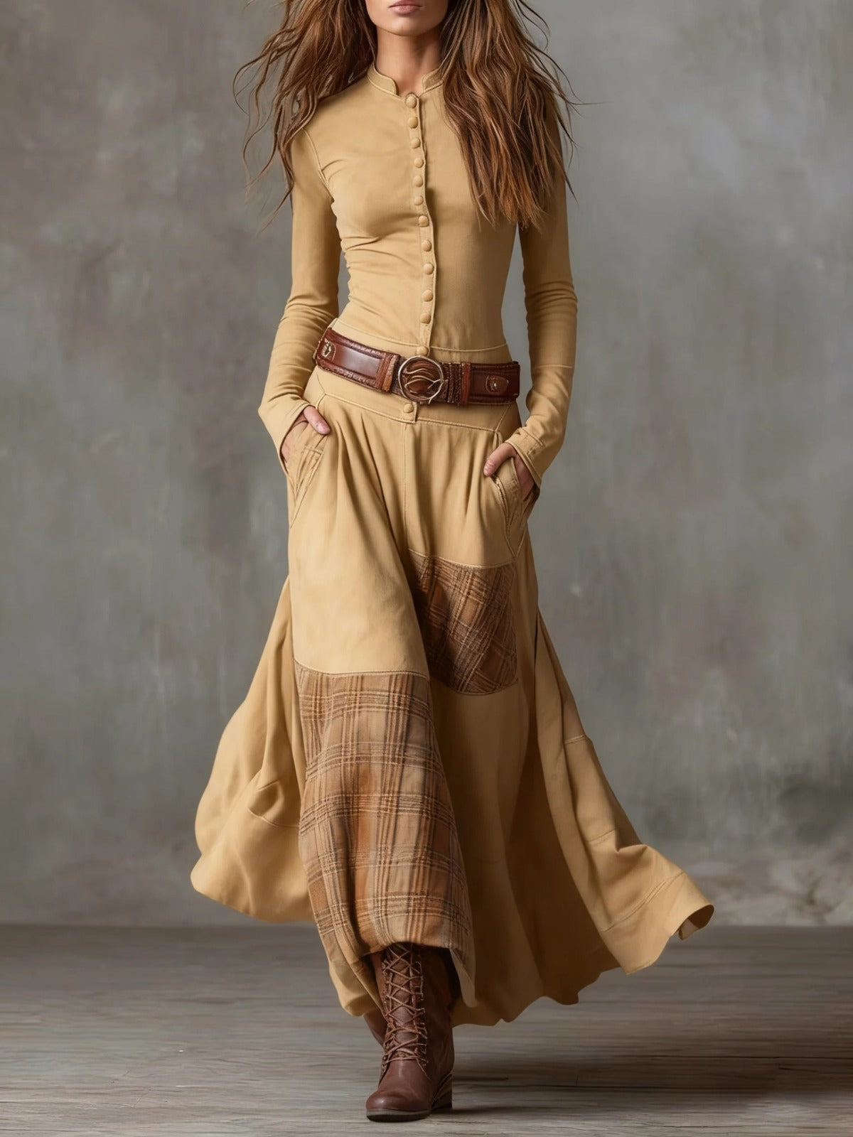 Élise | Maxi Dress in Eco-Friendly Suede