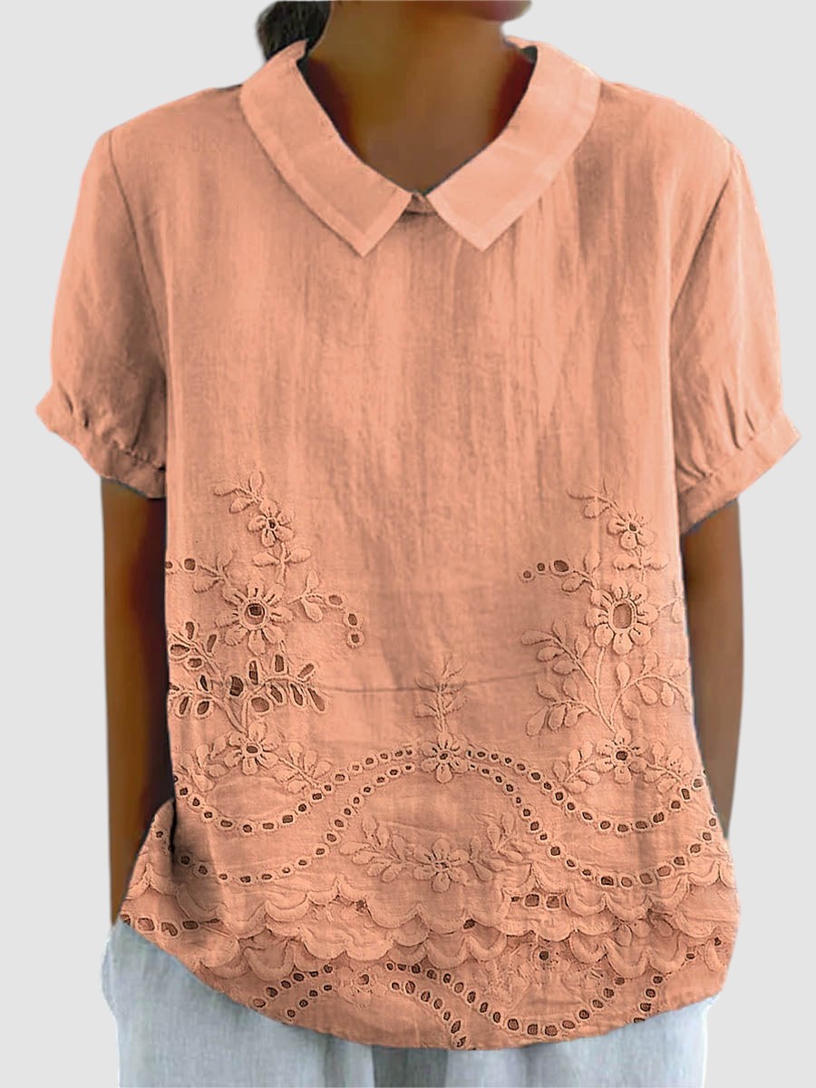 LILA | FLORAL EMBROIDED T-SHIRT