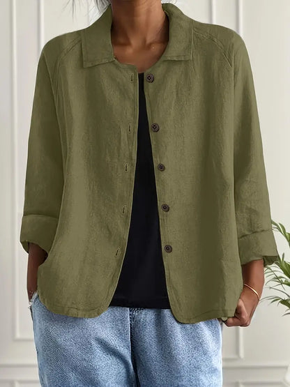 Women's Classic Shirt Style Layering Top - image 13