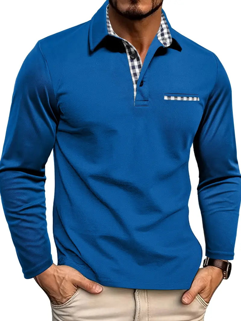 Men's Long Sleeve Polo Shirt - image 5