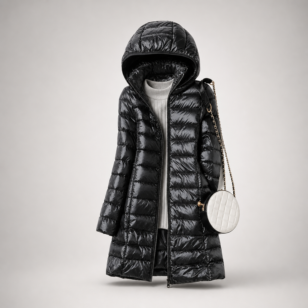 Women's Quilted Puffer Jacket with Detachable Hood - image 3