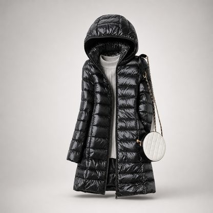 Women's Quilted Puffer Jacket with Detachable Hood - image 3