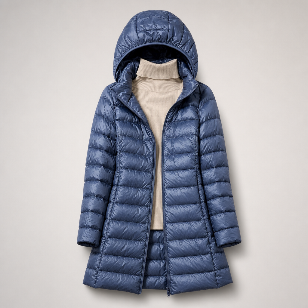 Women's Quilted Puffer Jacket with Detachable Hood - image 4