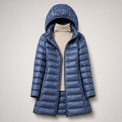 Women's Quilted Puffer Jacket with Detachable Hood - image 4