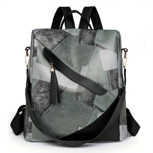 Marzia | Anti-Theft Checkered Backpack
