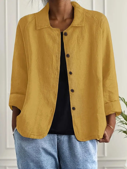 Women's Classic Shirt Style Layering Top - image 14