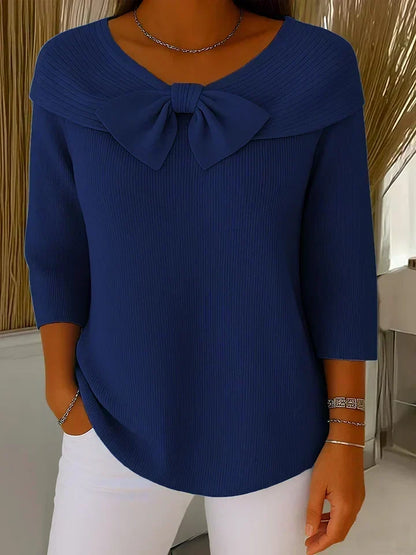 Trinidad | Jersey with Bow and Round Neck