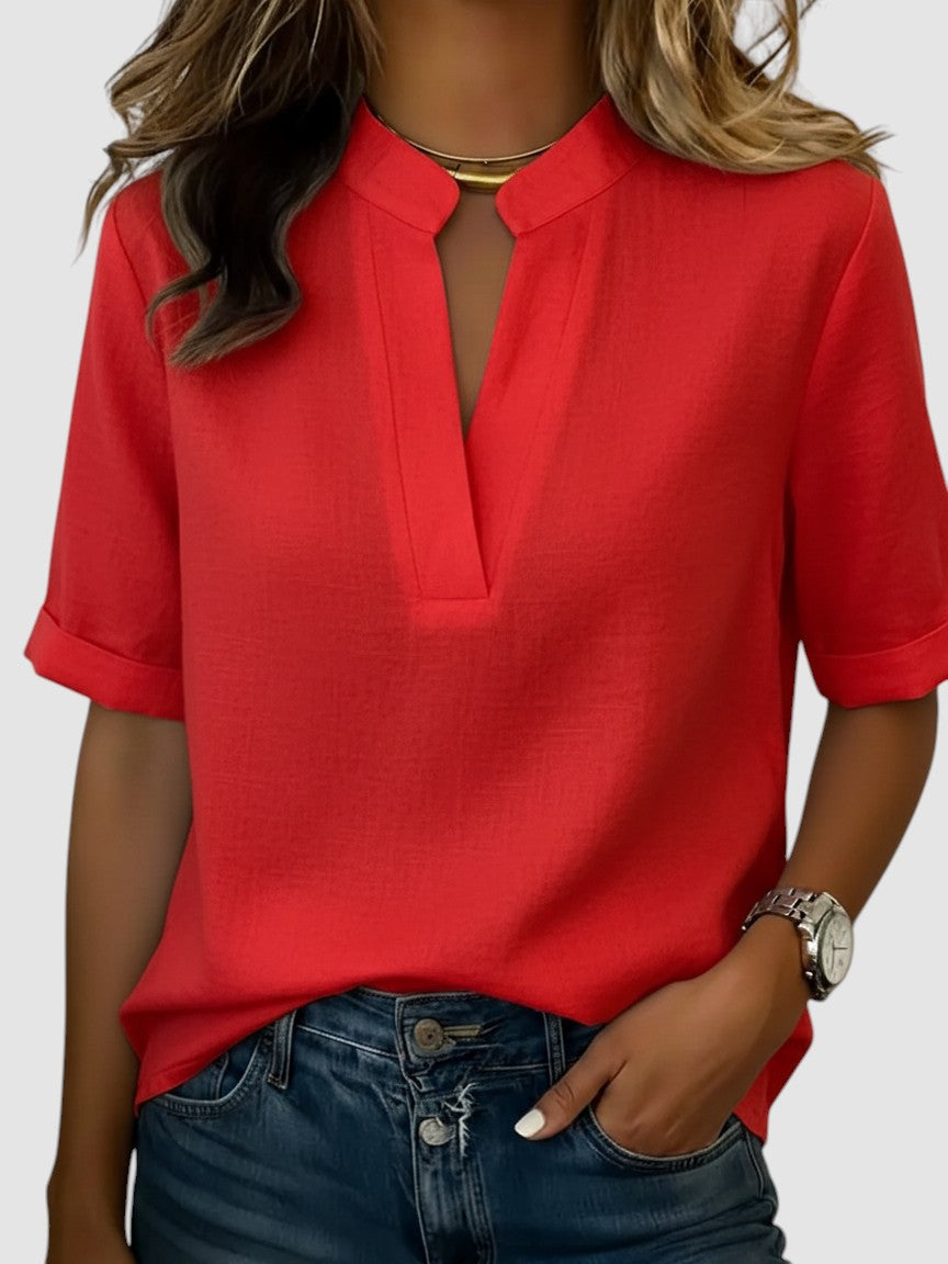 PAULA | ELEGANT V-NECK BLOUSE