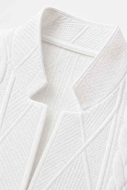 Women's Textured Knit Blazer with Stand Collar - image 6