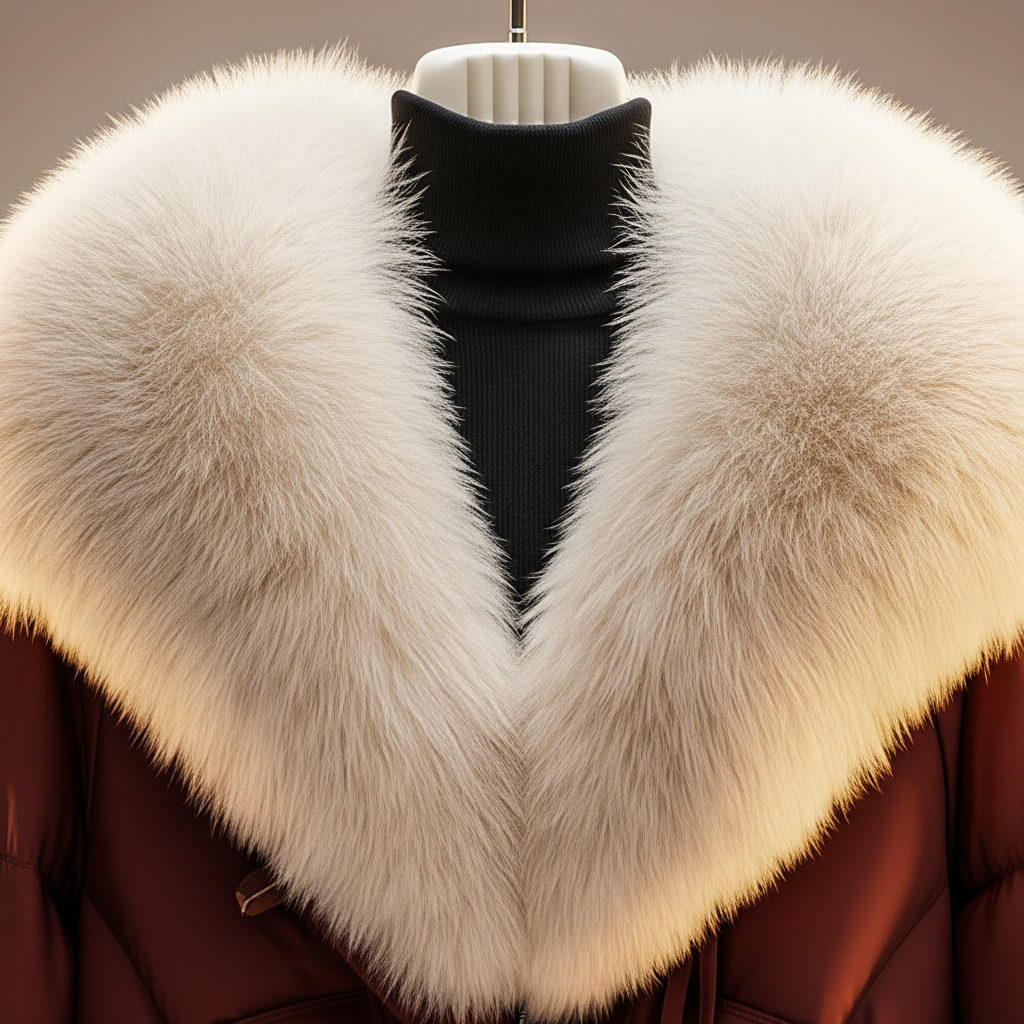 Women's Quilted Padded Coat with Statement Collar and Waist Belt - image 3