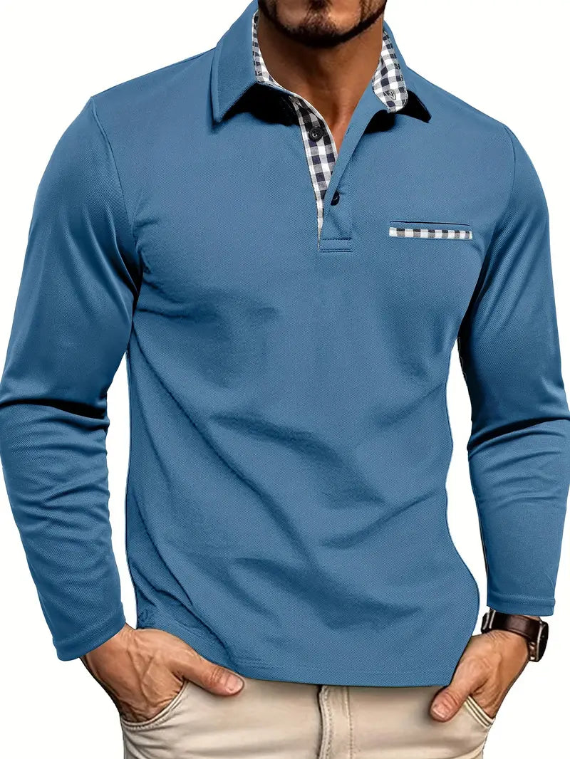 Men's Long Sleeve Polo Shirt - image 4