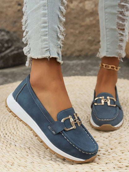Daniela | Women's Moccasins with Platform and Buckle