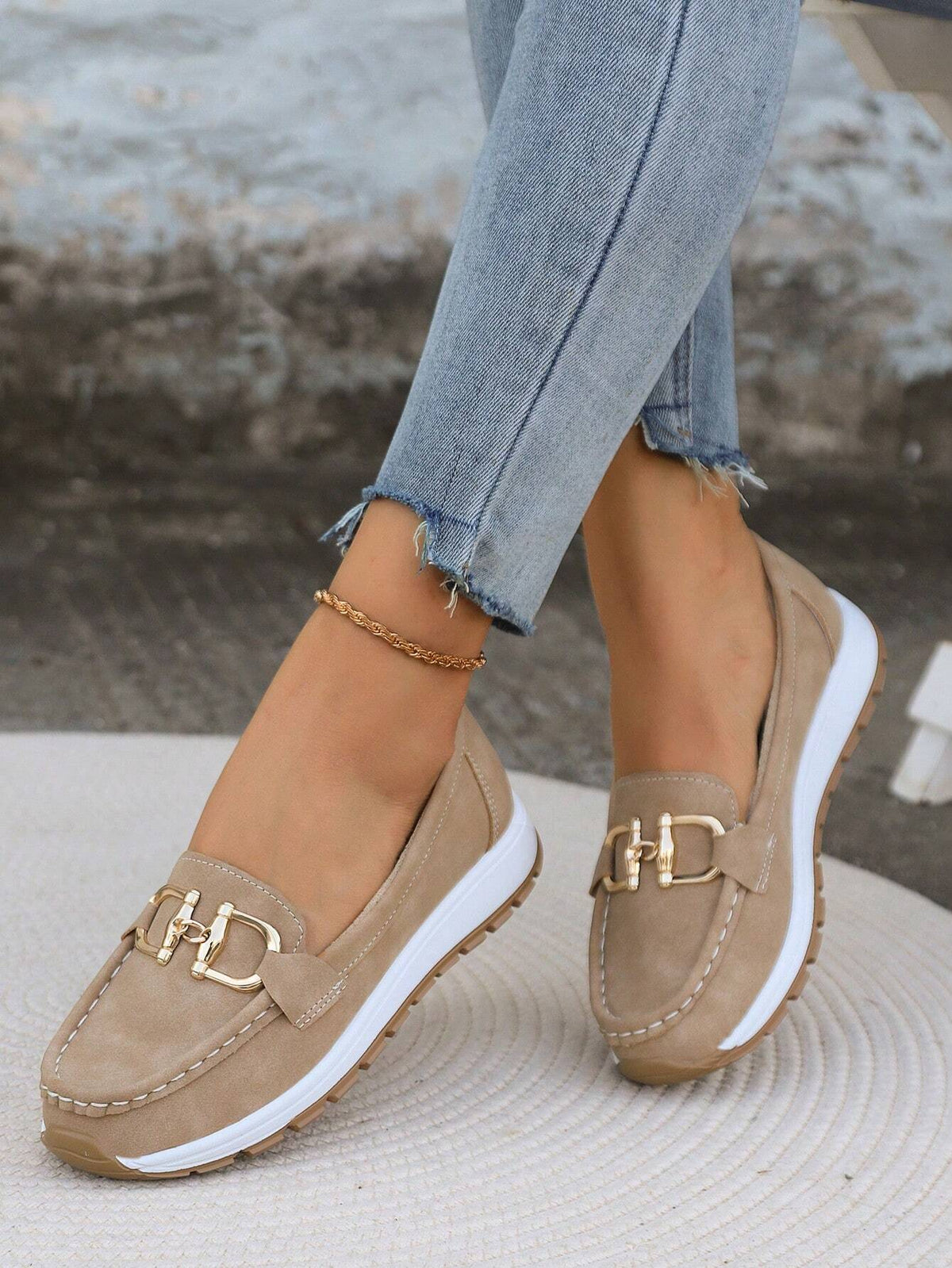 Daniela | Women's Moccasins with Platform and Buckle