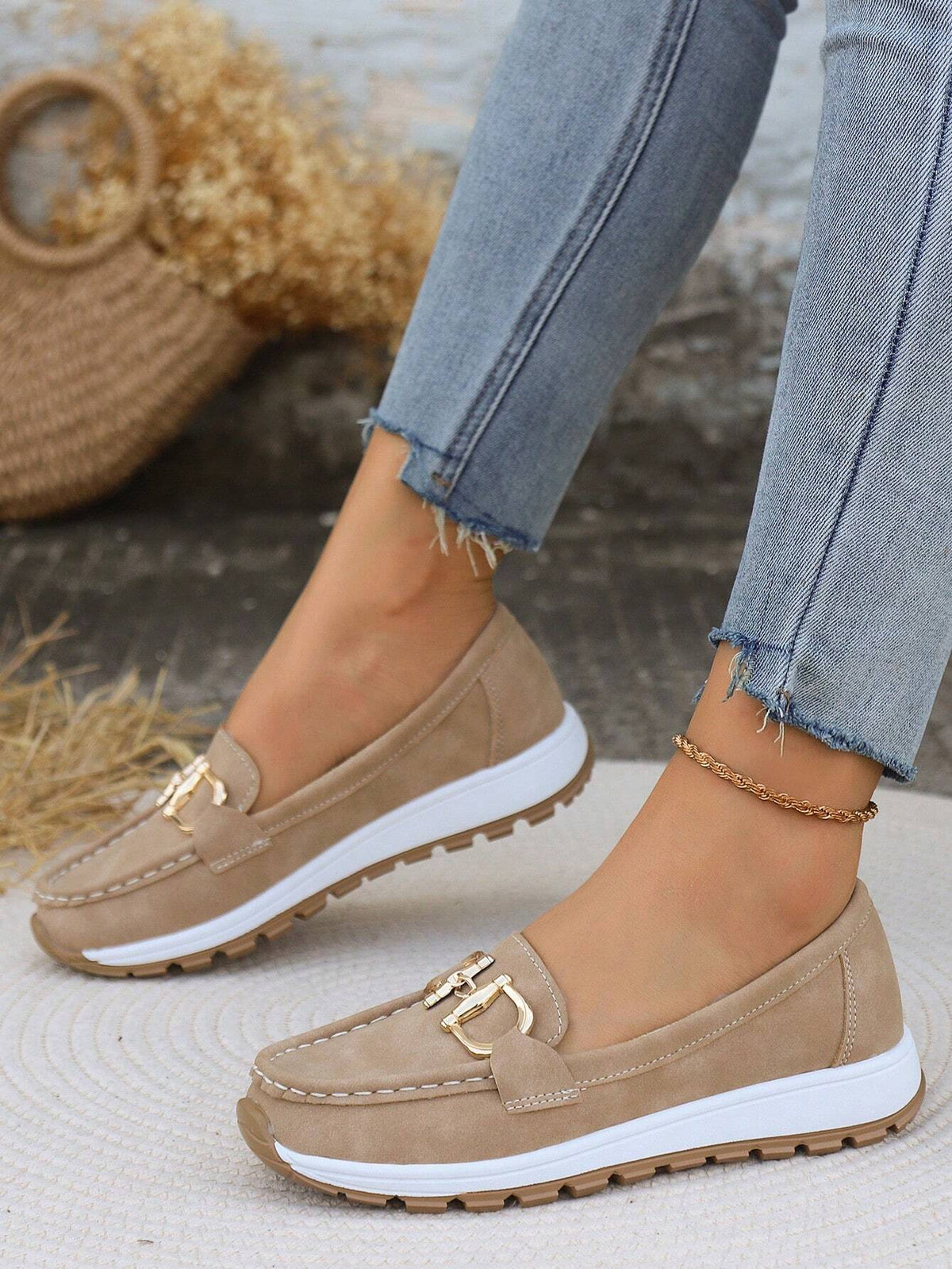 Daniela | Women's Moccasins with Platform and Buckle