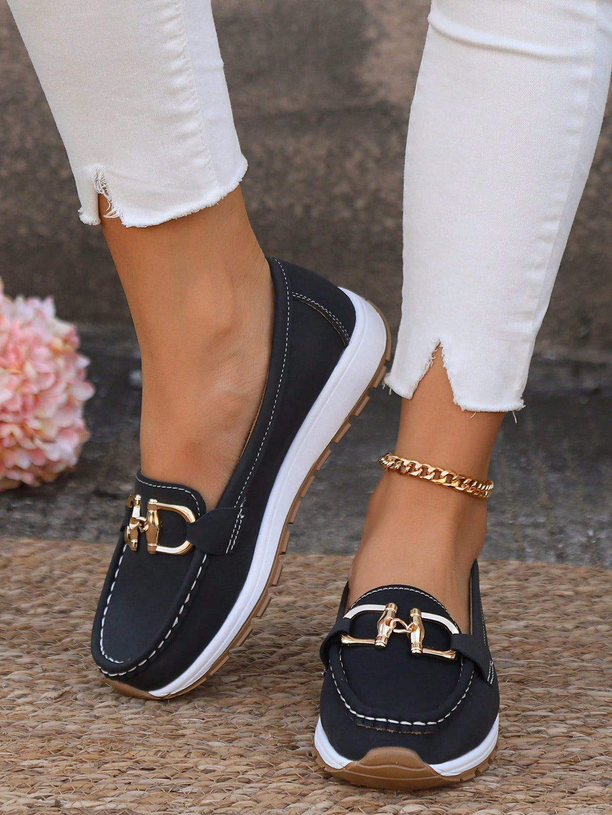 Daniela | Women's Moccasins with Platform and Buckle
