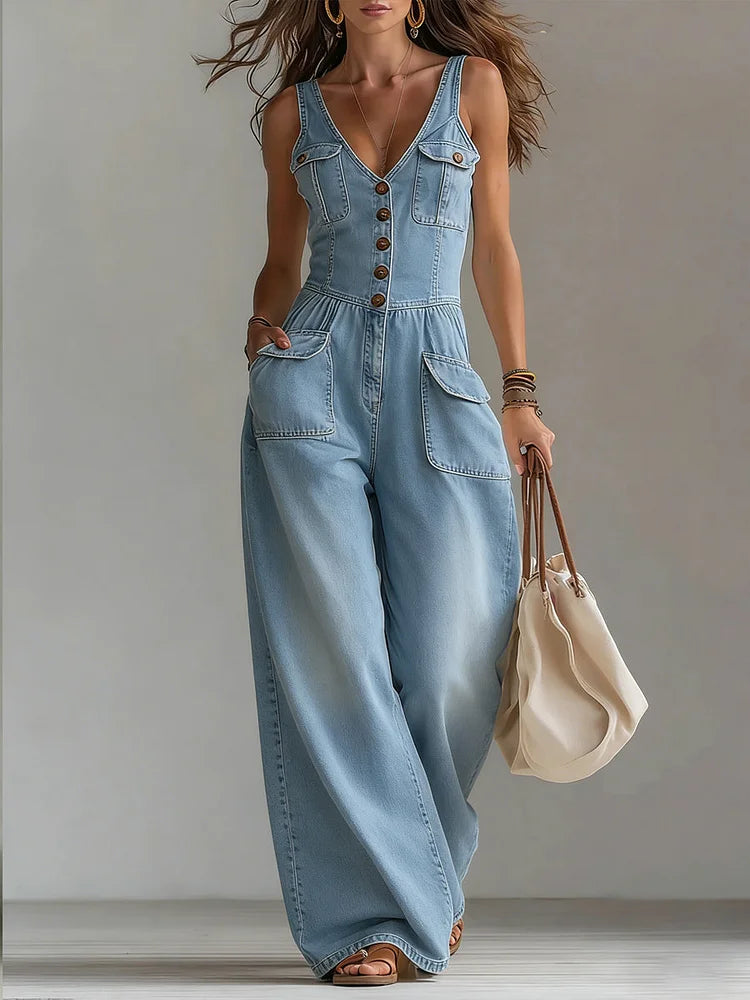Sofía | Relaxed Denim Jumpsuit