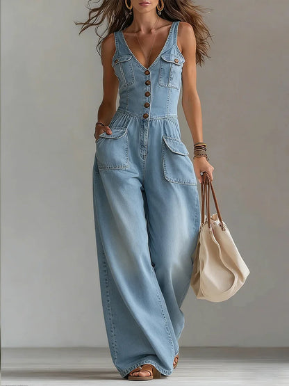 Sofía | Relaxed Denim Jumpsuit