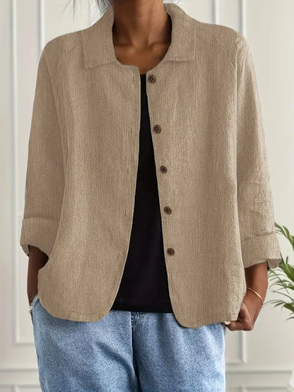 Women's Classic Shirt Style Layering Top - image 7