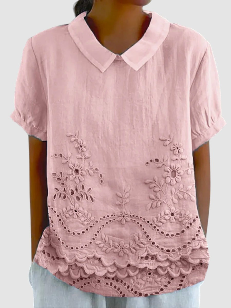 LILA | FLORAL EMBROIDED T-SHIRT