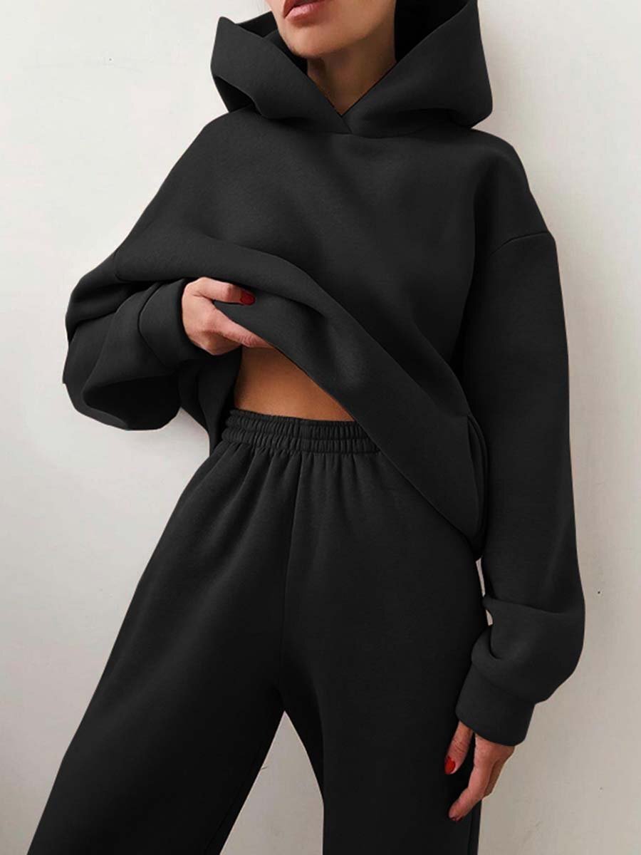 Women's Hooded Knit Two-Piece Set - image 8