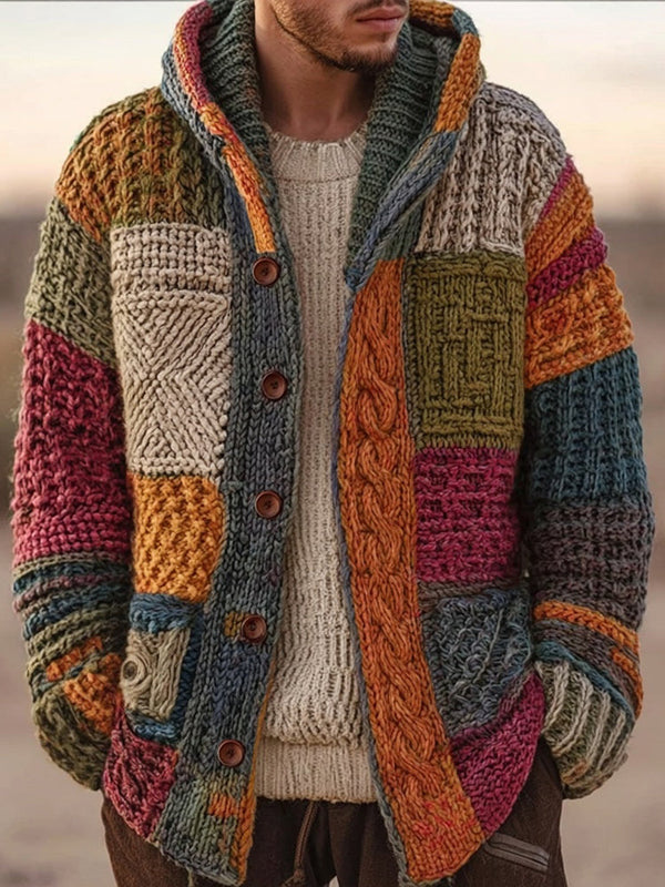 Men's Hooded Knit Cardigan - image 1