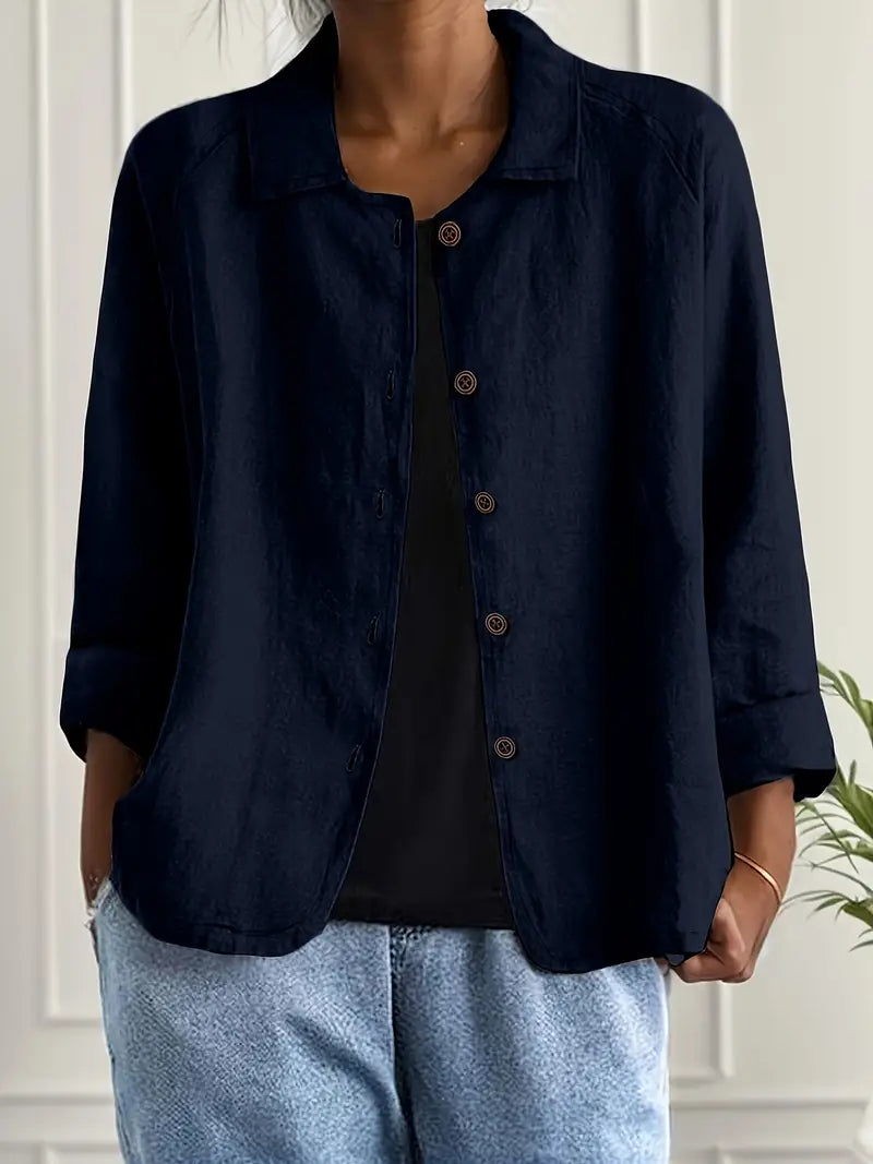 Women's Classic Shirt Style Layering Top - image 12