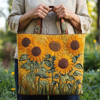 Classic Padded Tote Bag - Sunflowers