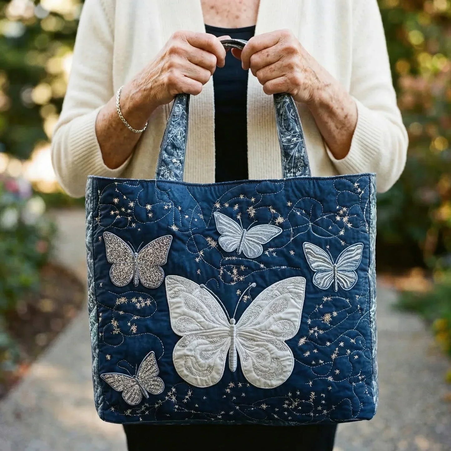 Craft Bag - Silver Butterfly
