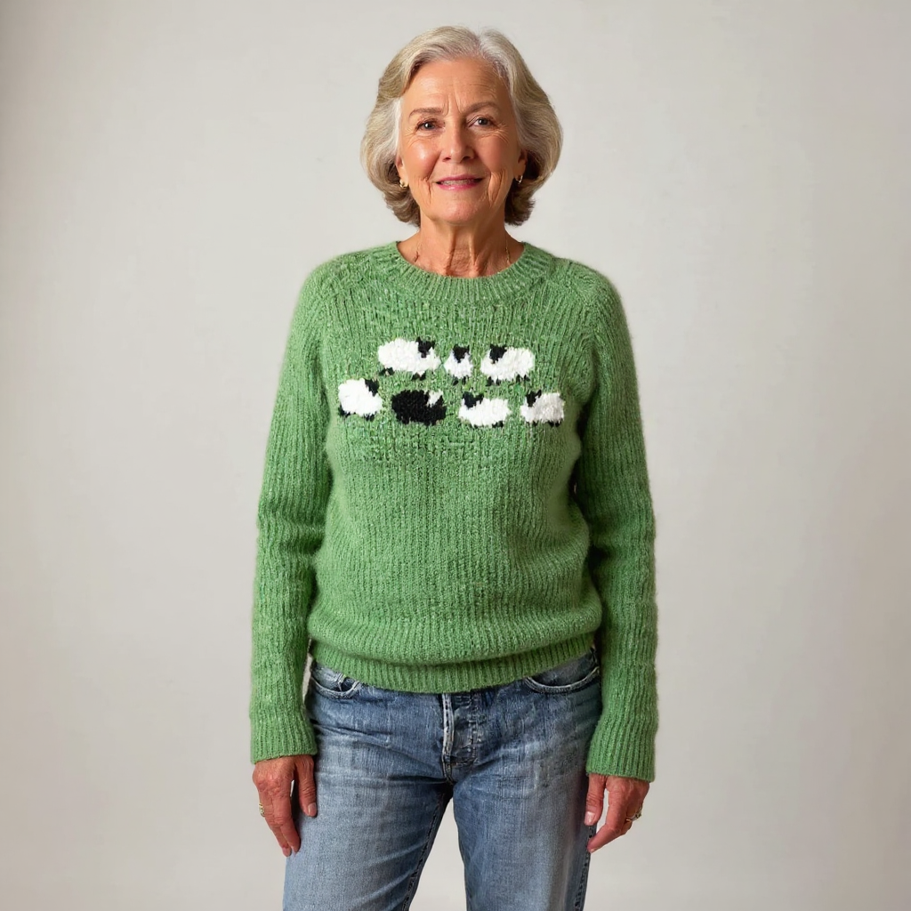 Women's Icelandic Pattern Knit Jumper - image 1