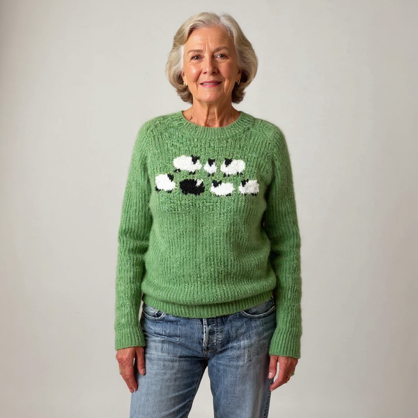 Women's Icelandic Pattern Knit Jumper - image 1