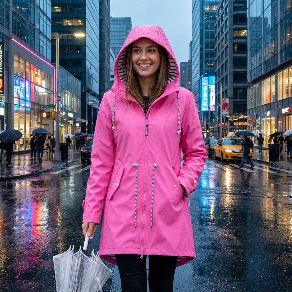 Women's Longline Hooded Jacket with Adjustable Hood - image 2