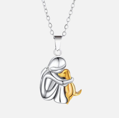 Unisex Hug Pendant Necklace - image 2