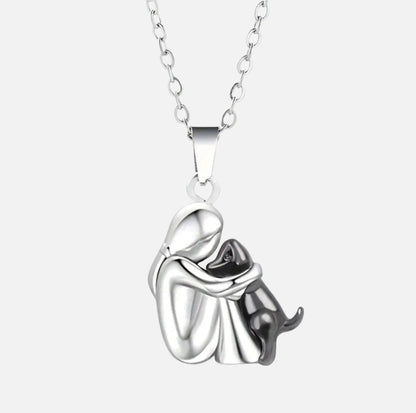 Unisex Hug Pendant Necklace - image 4