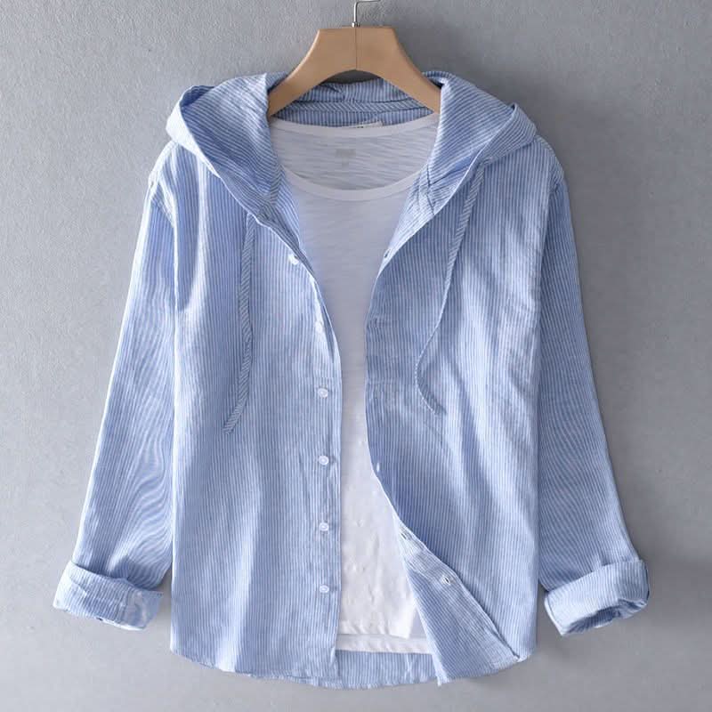 Men's Linen Look Pullover Hoodie - image 1