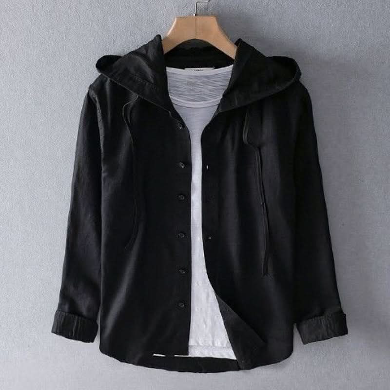 Men's Linen Look Pullover Hoodie - image 6