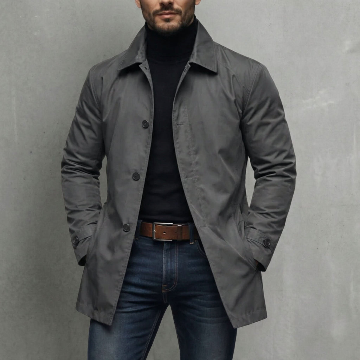 Men's Everyday Winter Coat with Functional Pockets and Cuffs - image 1