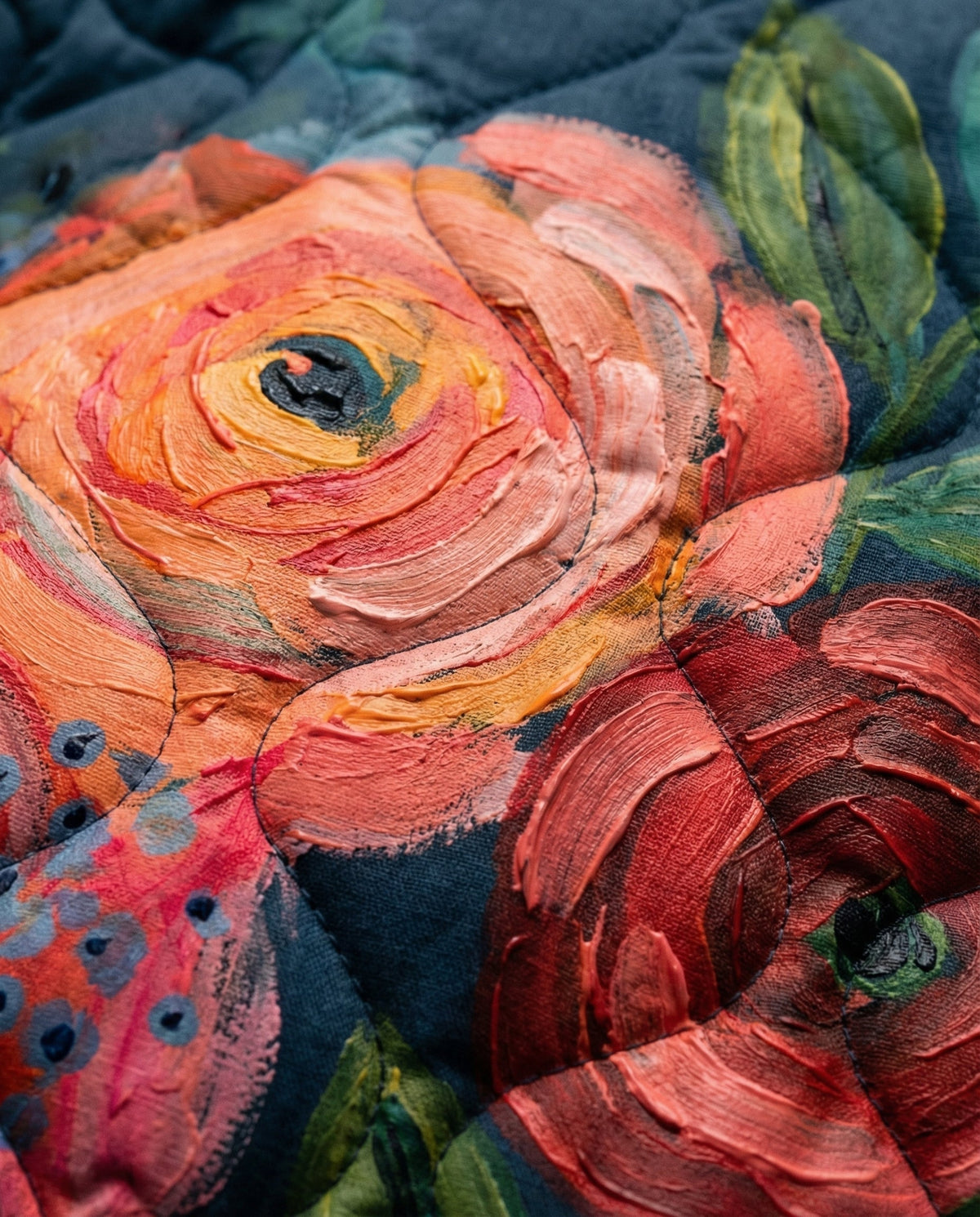 Women's Vintage Floral Print Quilted Jacket - image 3