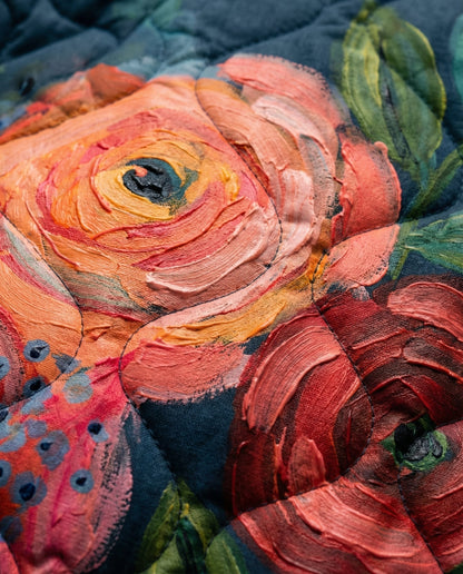 Women's Vintage Floral Print Quilted Jacket - image 3