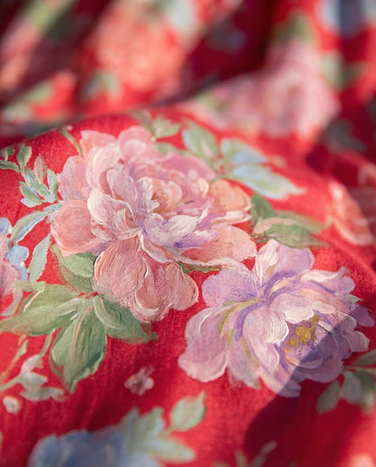 Miriam – Floral dress with V-neck