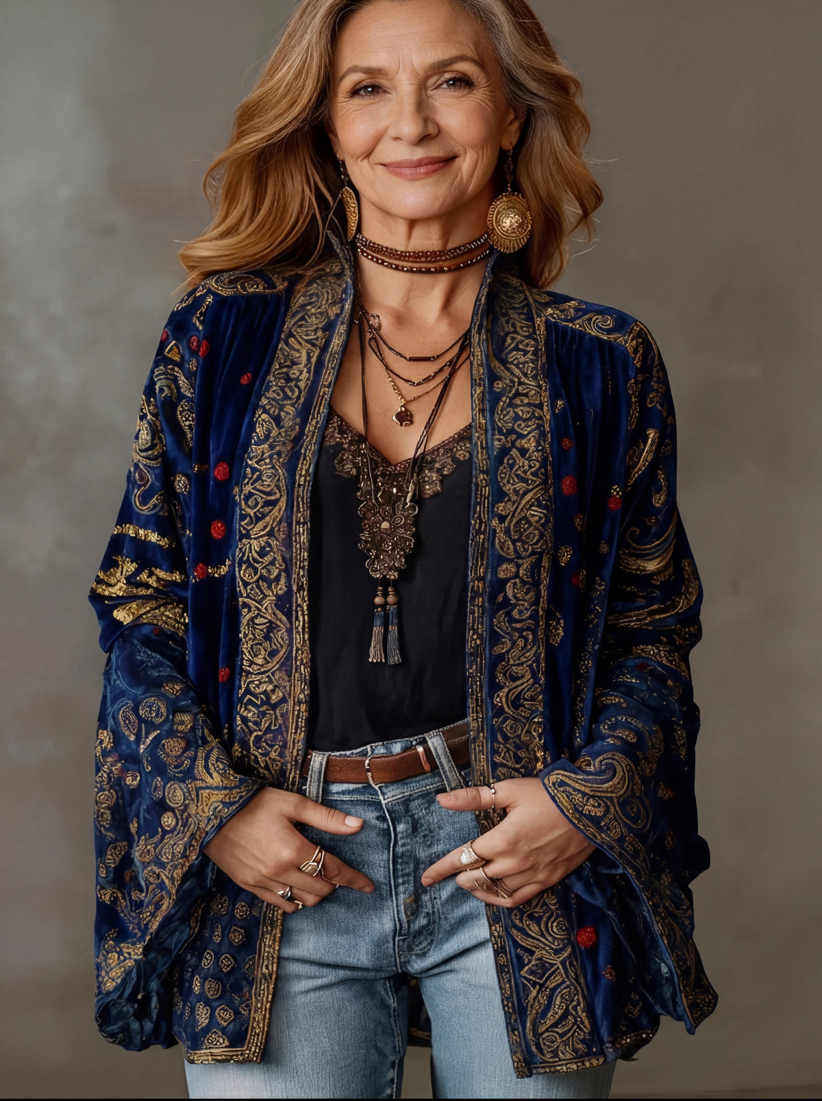 Women's Boho Kimono Jacket - image 3