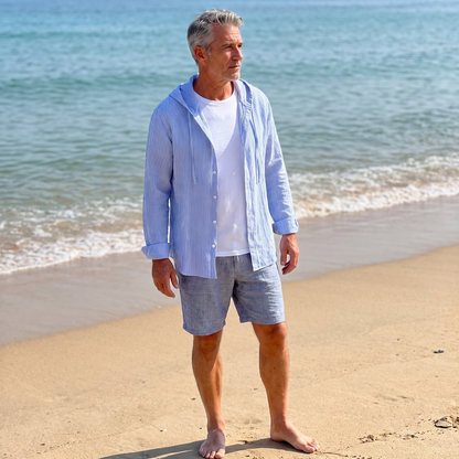 Men's Linen Look Pullover Hoodie - image 2