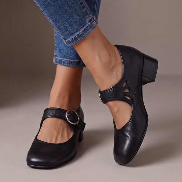 Elowen | Buckle Block-Heel Mary Janes