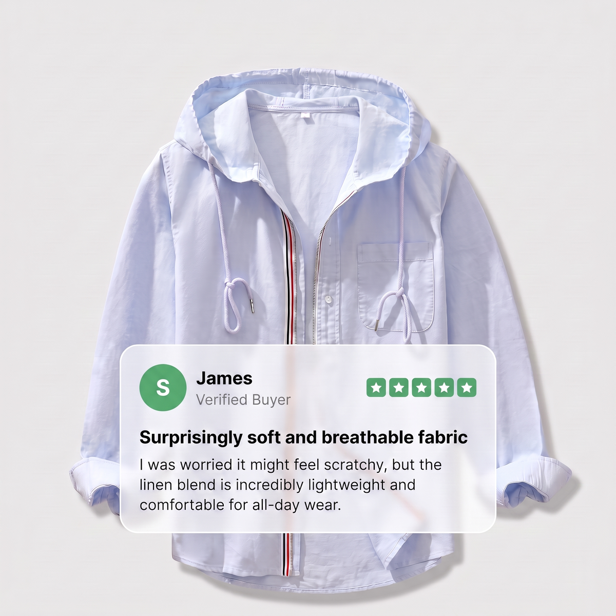 Men's Linen Look Hoodie - image 5