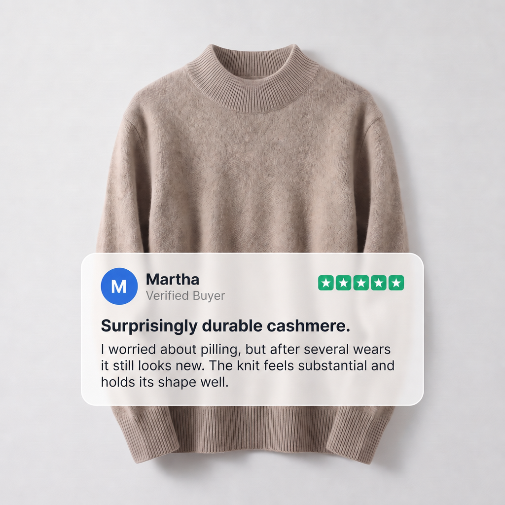 Women's Cashmere Look Mock Neck Jumper - image 10