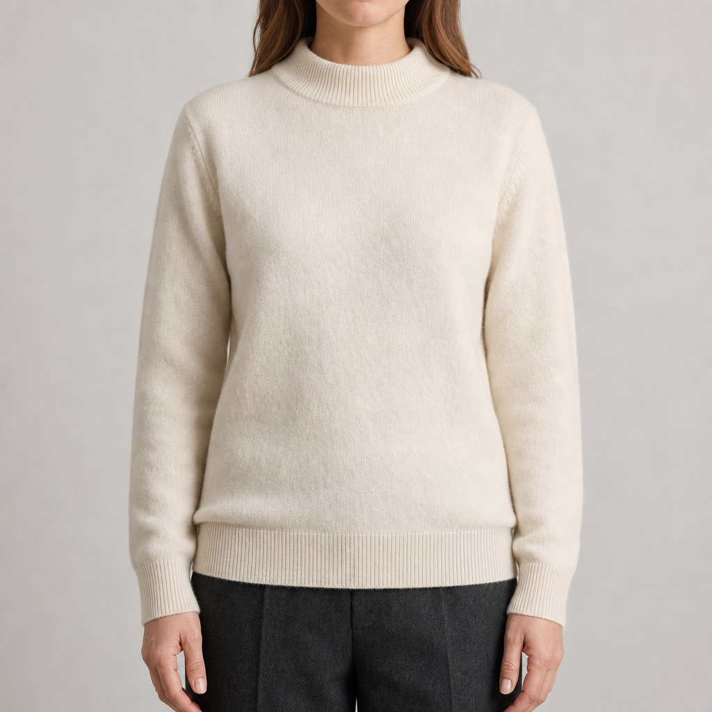 Women's Cashmere Look Mock Neck Jumper - image 1