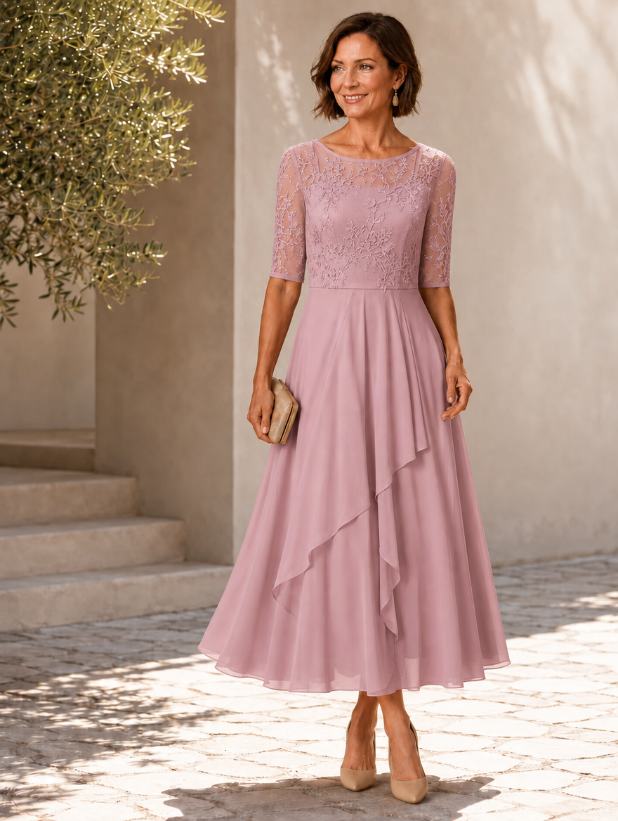 Rosa | Lace Midi Dress