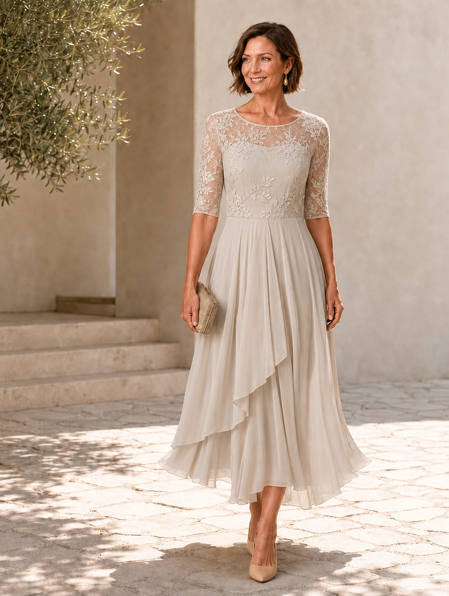 Rosa | Lace Midi Dress