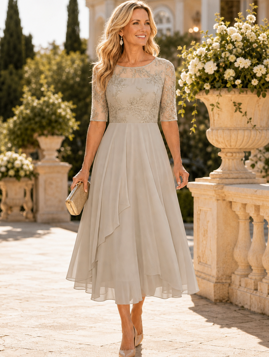 Rosa | Lace Midi Dress