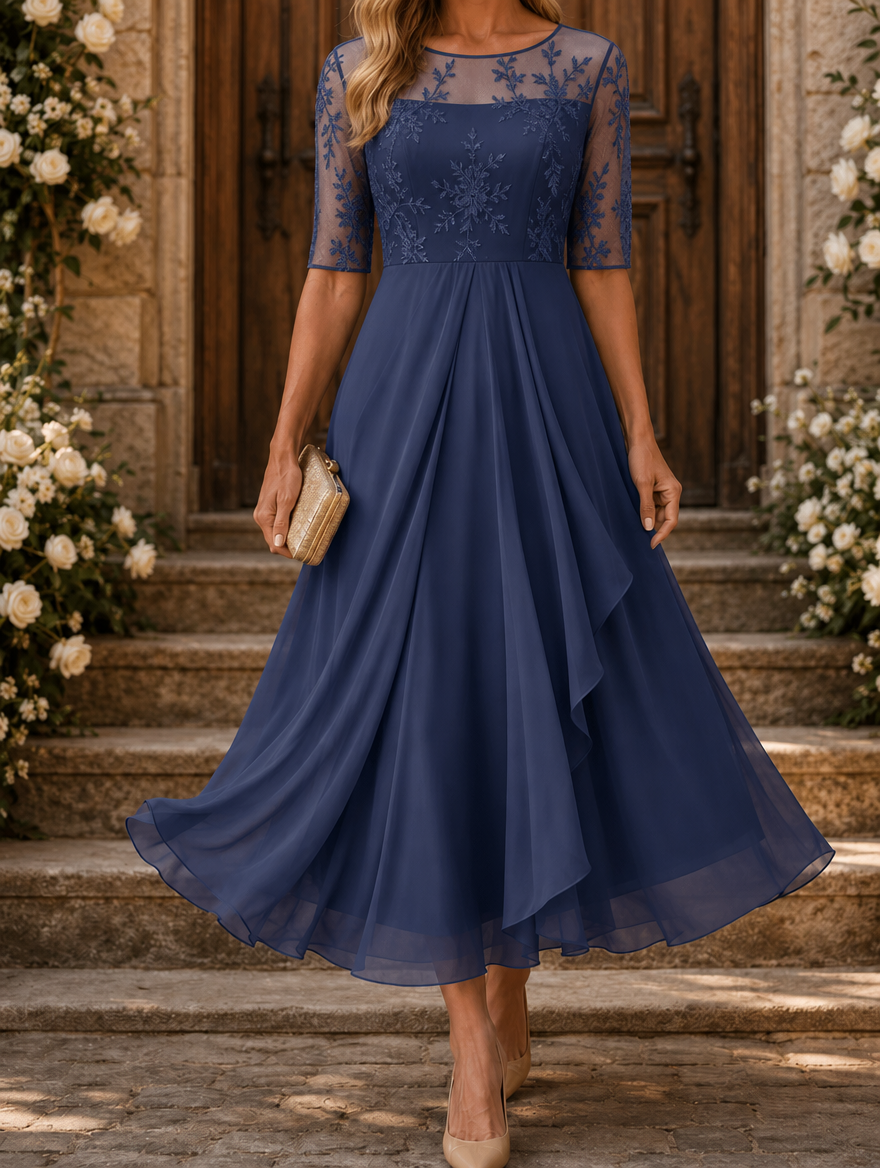 Rosa | Lace Midi Dress