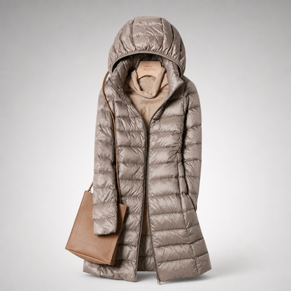 Women's Quilted Puffer Jacket with Detachable Hood - image 2
